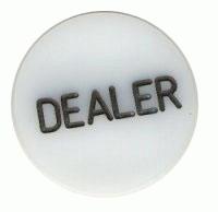 Dealer Button -valkoinen